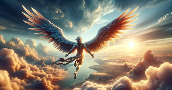 icarus flying near the sun