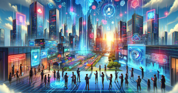 digital mindset image overlooking a futuristic city