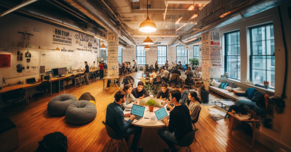 a startup office